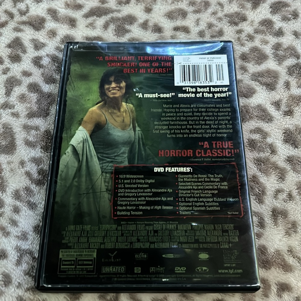 ☑️High Tension DVD - Picture 4 of 4